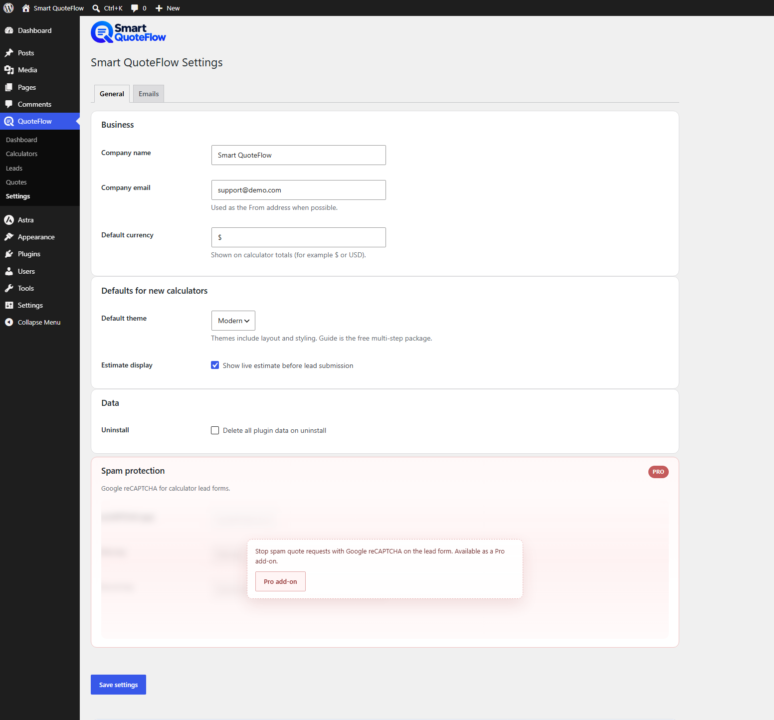 General Settings